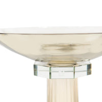 Coupe en cristal sur pied à motifs - Bronze