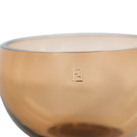 Coupe décorative en cristal à motif carré - Bronze