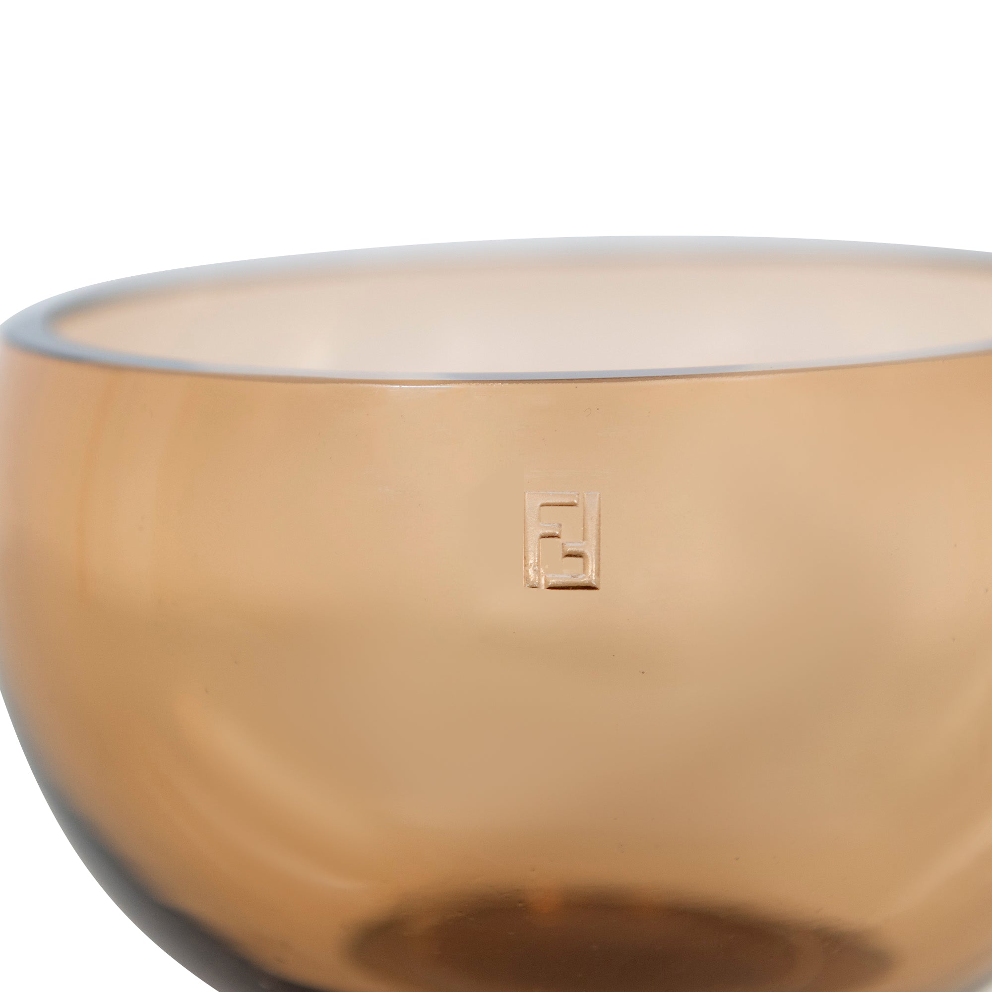 Coupe décorative en cristal à motif carré - Bronze