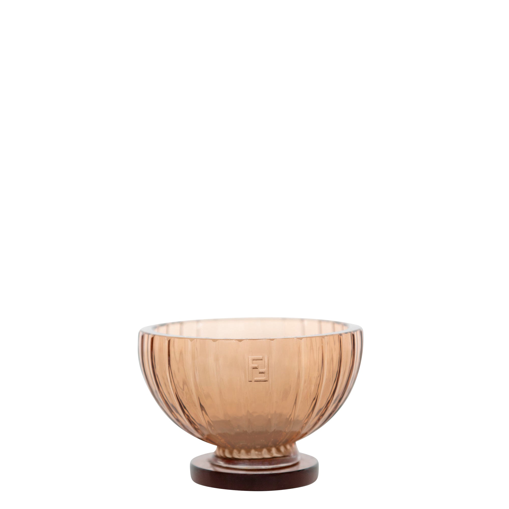 Coupe en cristal à rainures verticales - Bronze