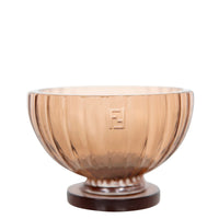 Coupe en cristal à rainures verticales - Bronze