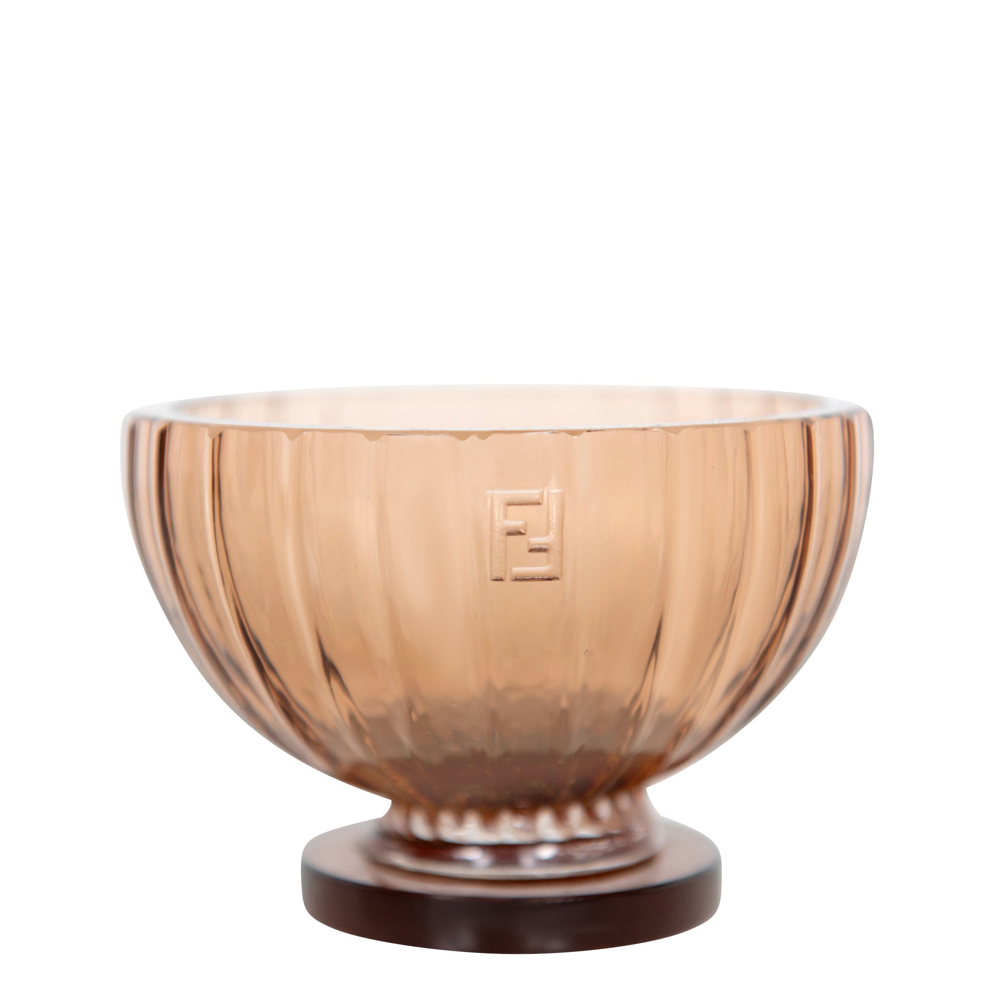 Coupe en cristal à rainures verticales - Bronze