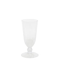Flûte à champagne en cristal nervurée - Transparent