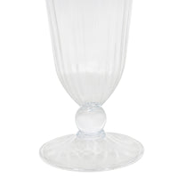 Flûte à champagne en cristal nervurée - Transparent