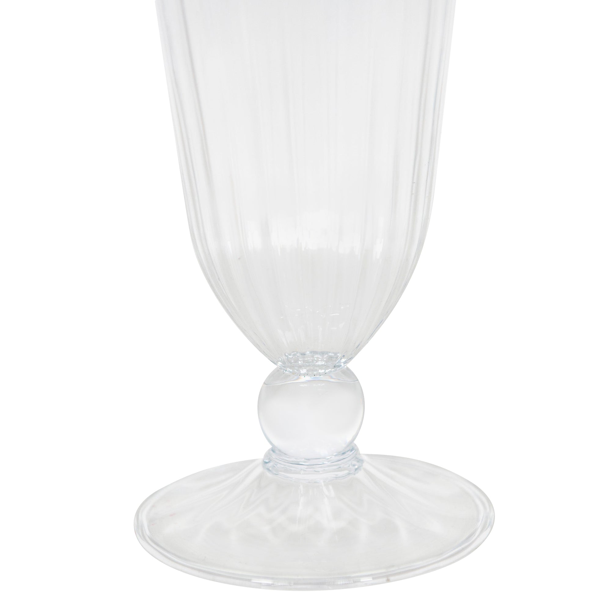 Flûte à champagne en cristal nervurée - Transparent