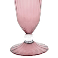 Flûte à champagne en cristal à reliefs - Rose
