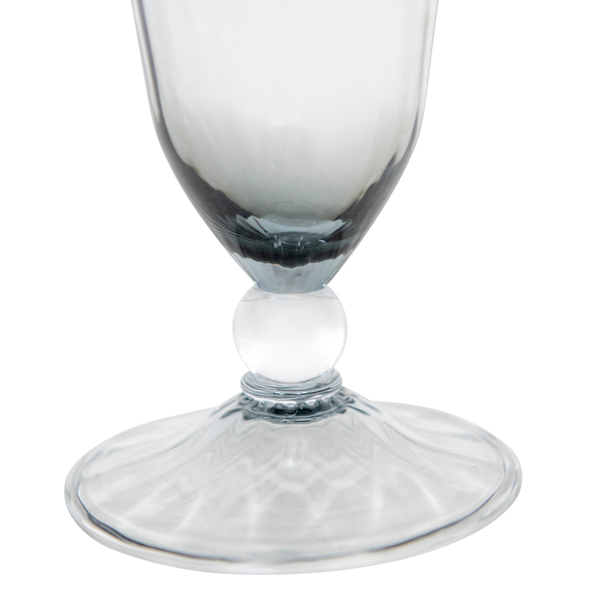 Flûte à champagne en cristal - Bleu Gris