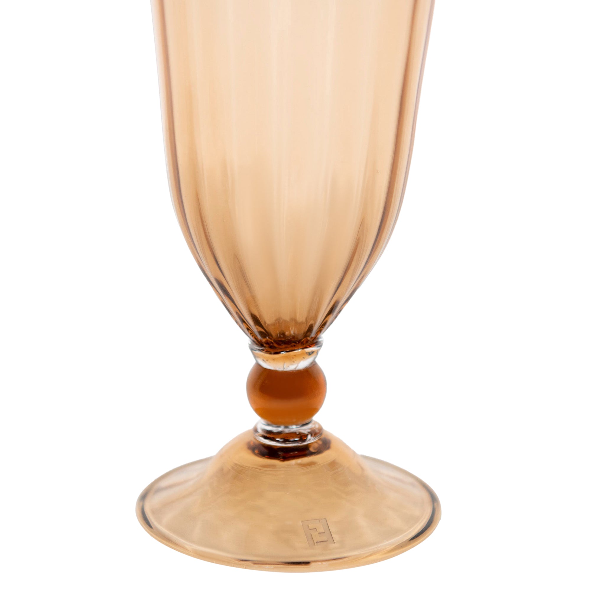 Flûte à champagne en cristal à perles - Bronze