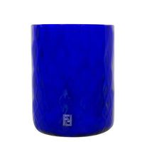 Verre à motif diamant en cristal - Bleu Royal
