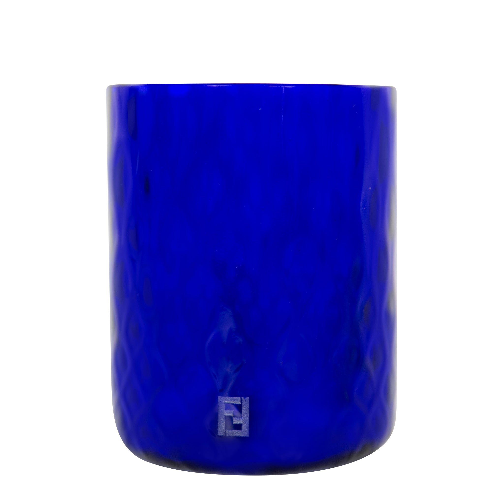 Verre à motif diamant en cristal - Bleu Royal