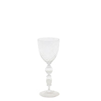 Verre à vin en cristal texturé - Transparent