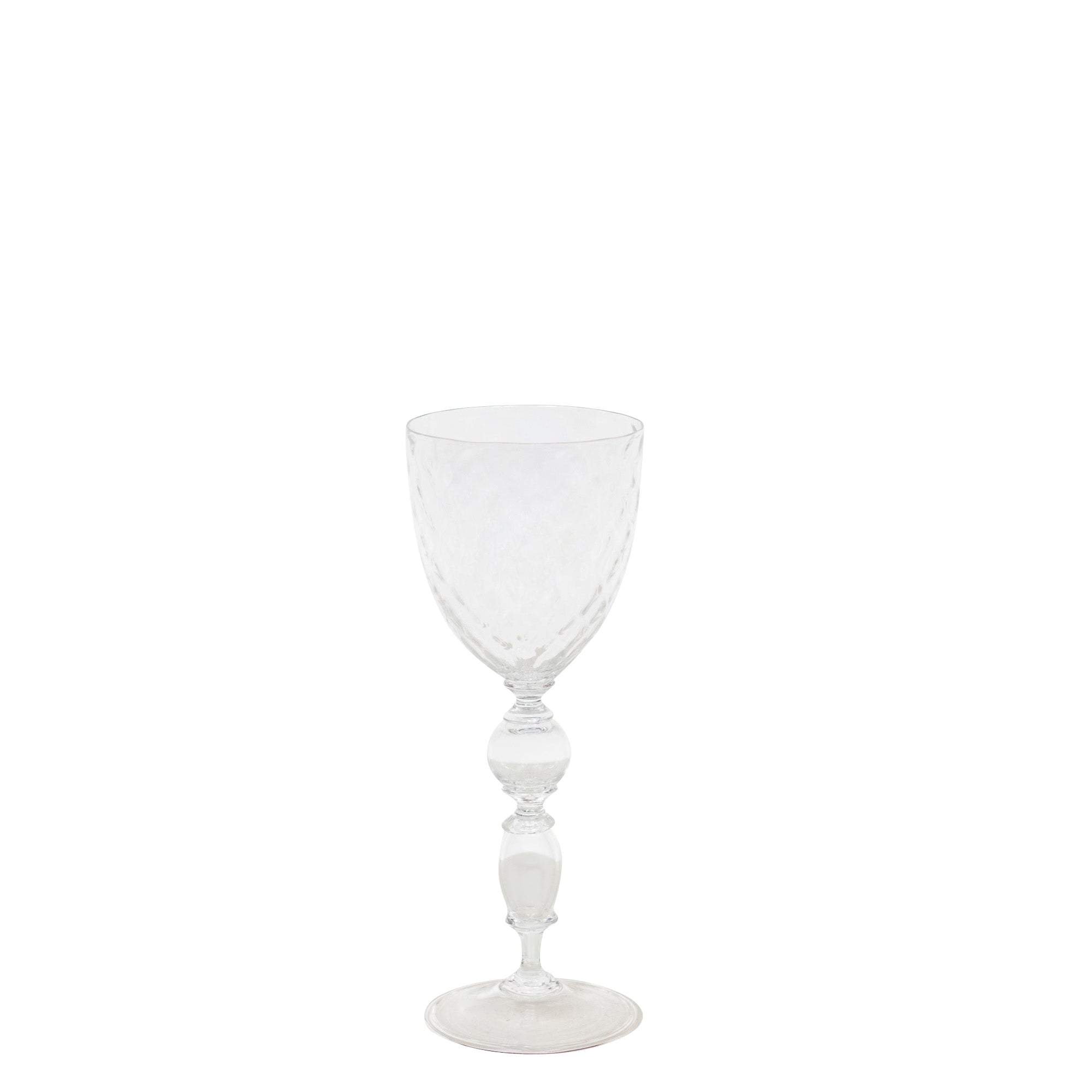 Verre à vin en cristal texturé - Transparent