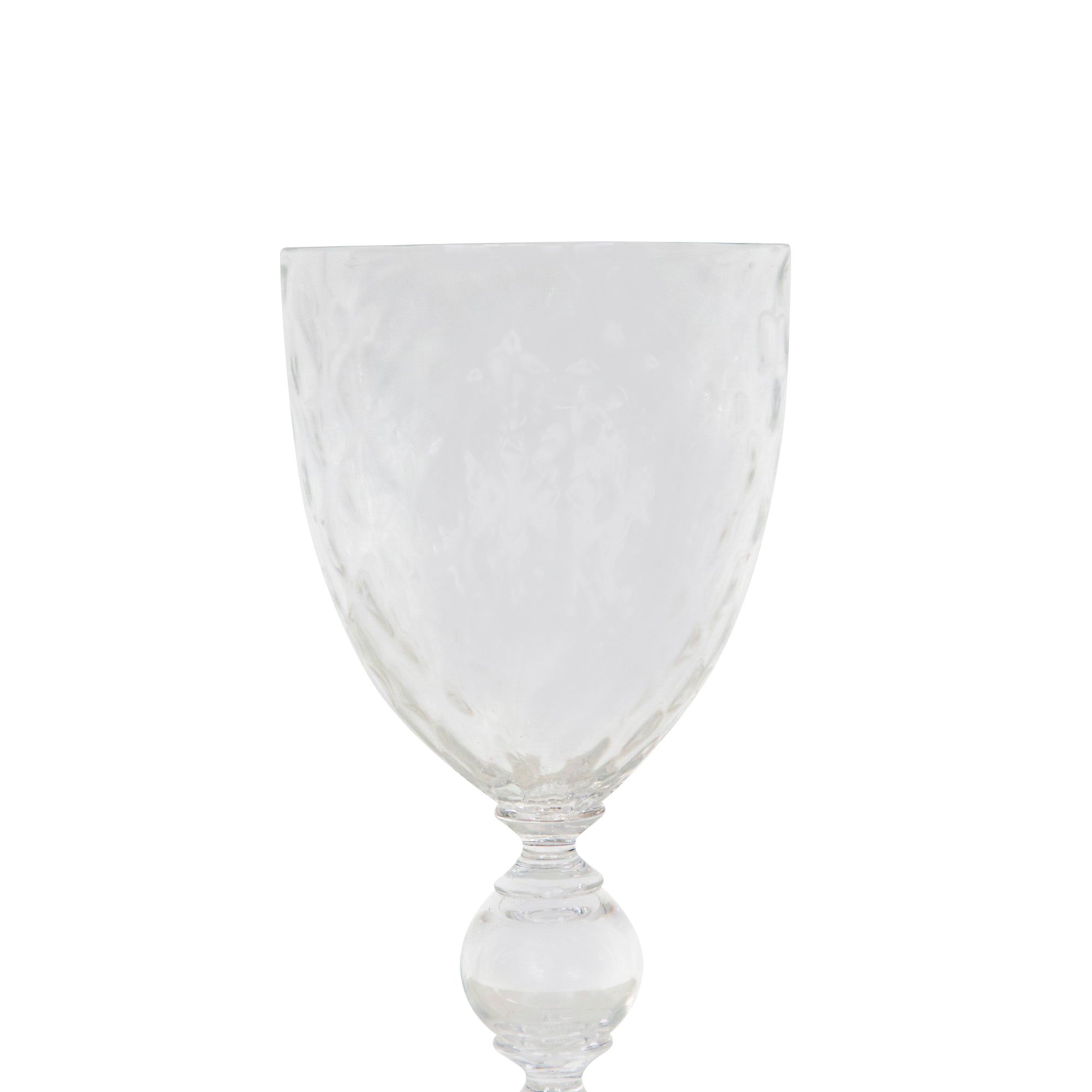 Verre à vin en cristal texturé - Transparent