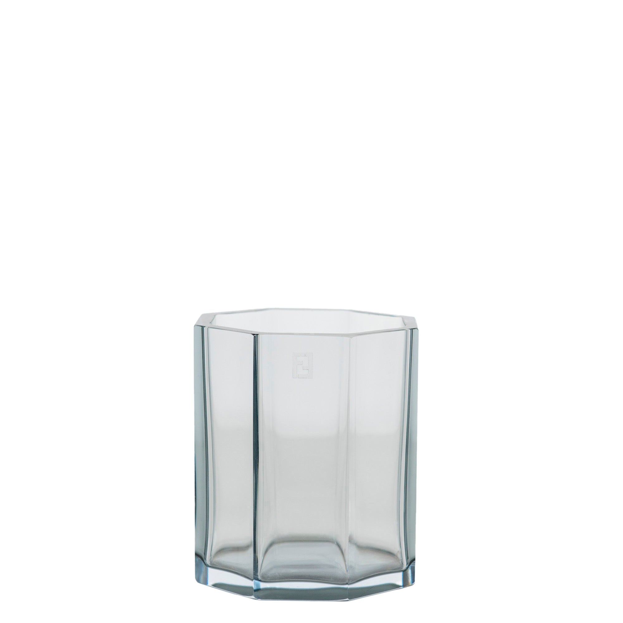 Vase en cristal octogonal - Bronze