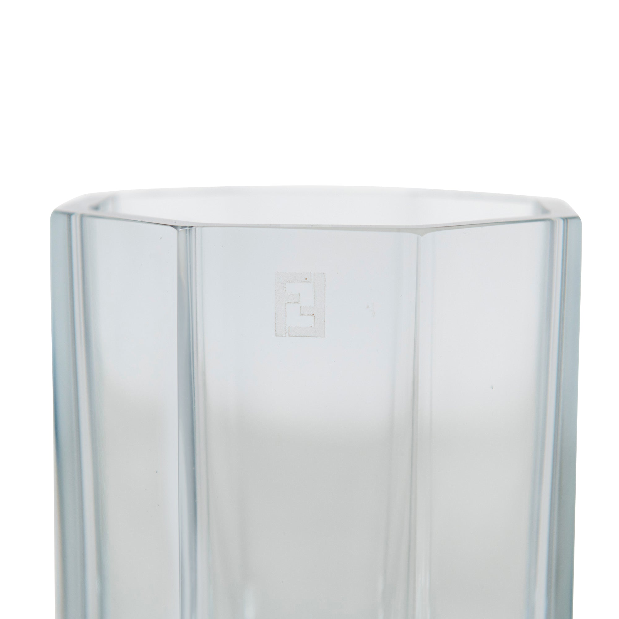 Vase en cristal octogonal - Bronze