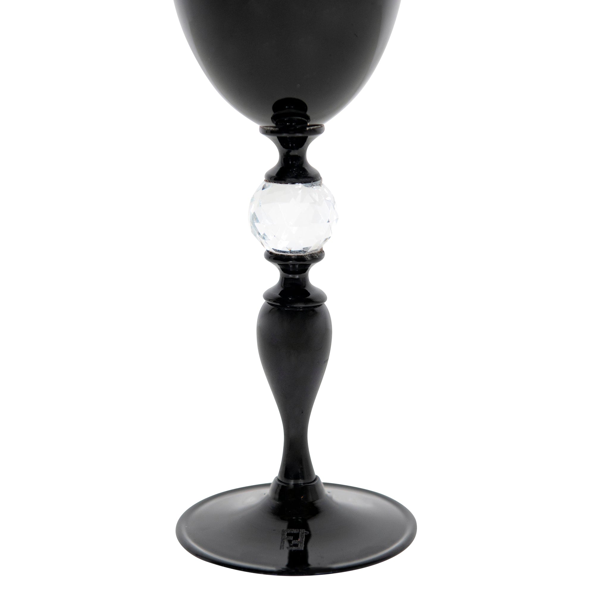 Verre à vin en cristal - Noir
