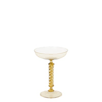 Verre à pied torsadé en cristal - Ambre