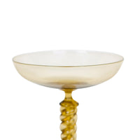 Verre à pied torsadé en cristal - Ambre