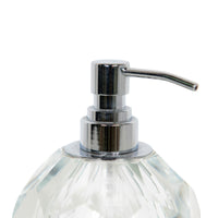 Distributeur de savon en cristal facetté - Transparent