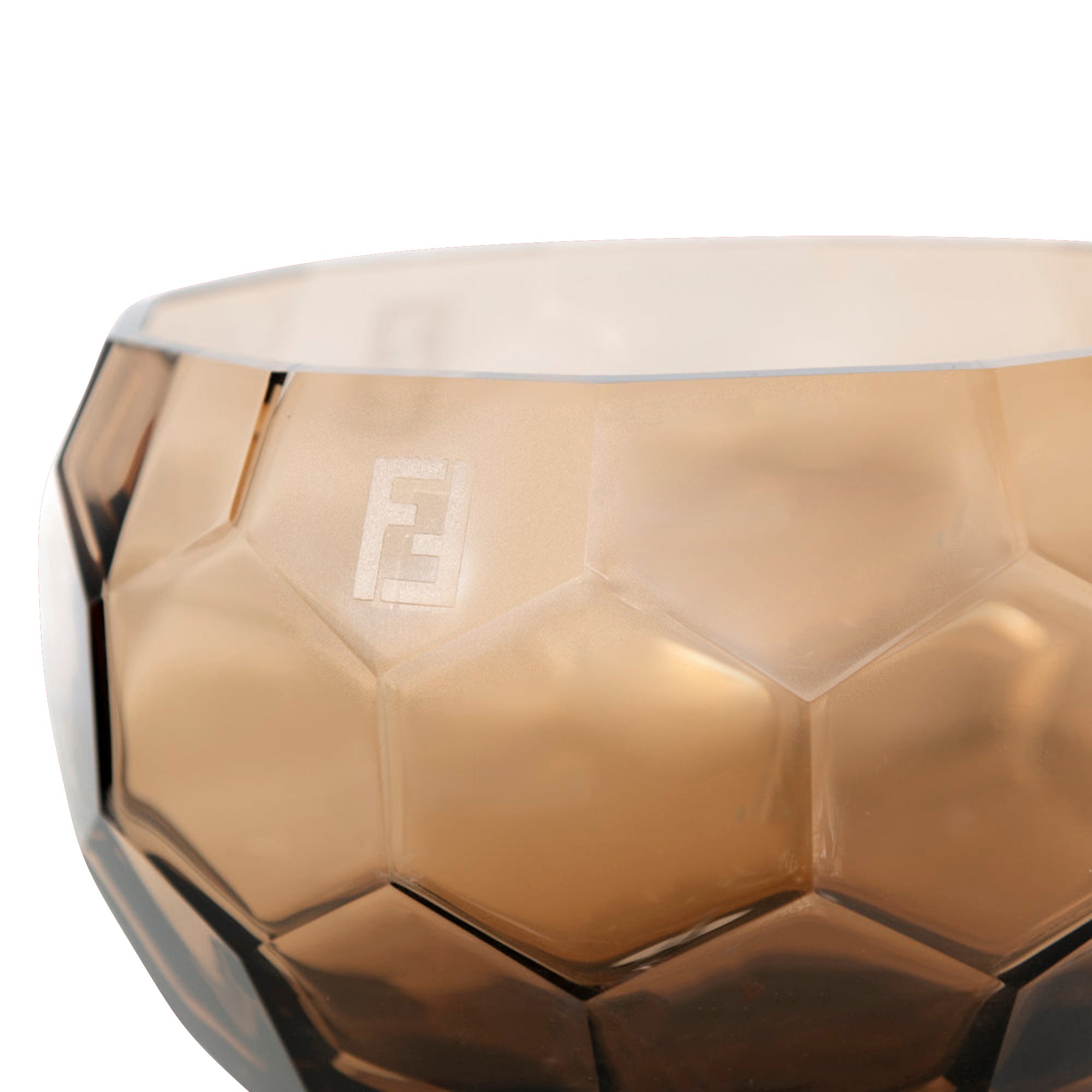 Lanterne en cristal à motifs géométriques - Marron