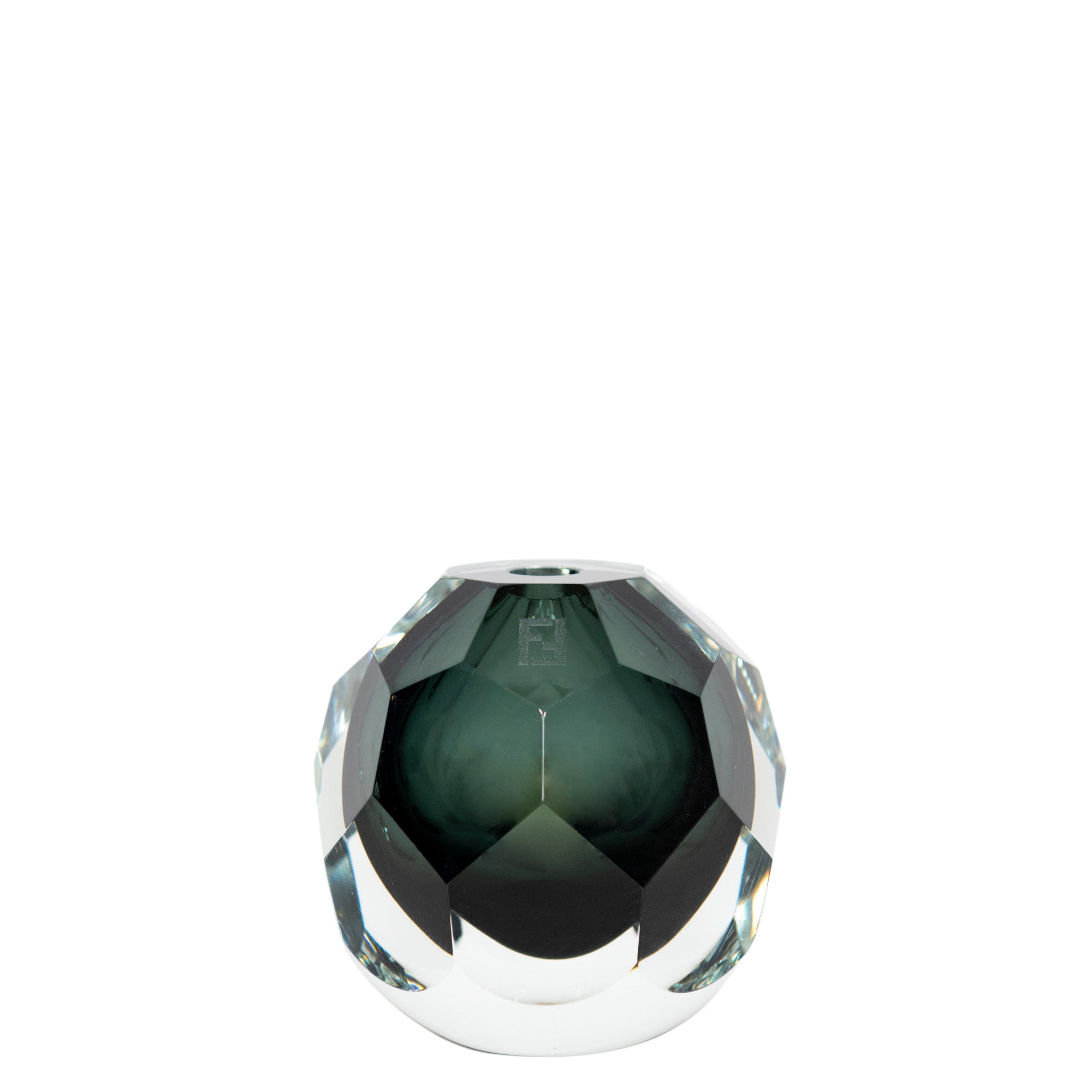 Vase géométrique en cristal - Noir