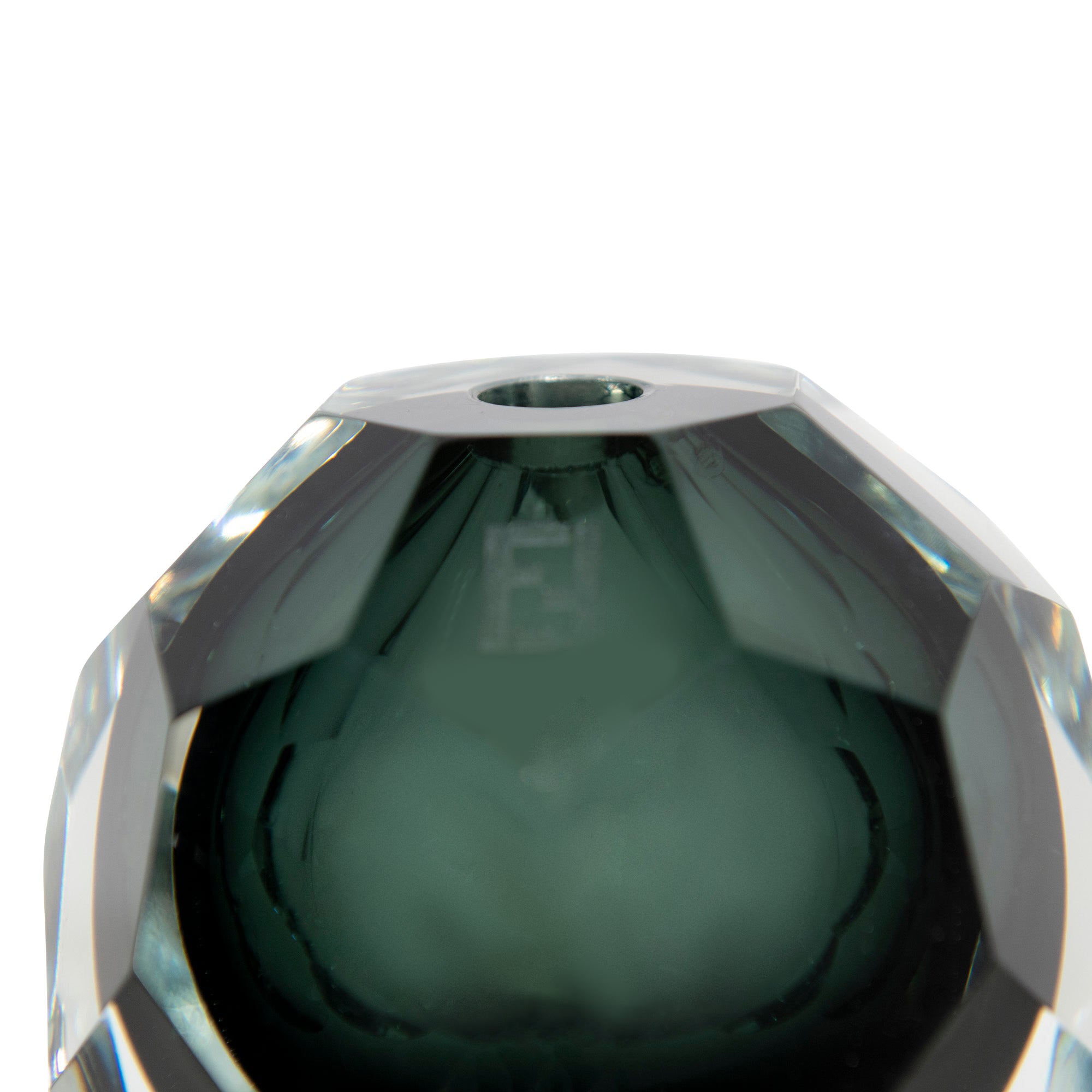 Vase géométrique en cristal - Noir