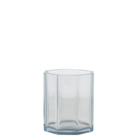 Vase en cristal à base octogonale - Gris