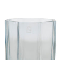 Vase en cristal à base octogonale - Gris