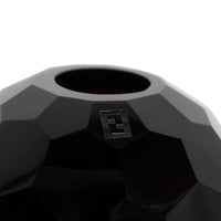 Vase en cristal à design géométrique - Noir