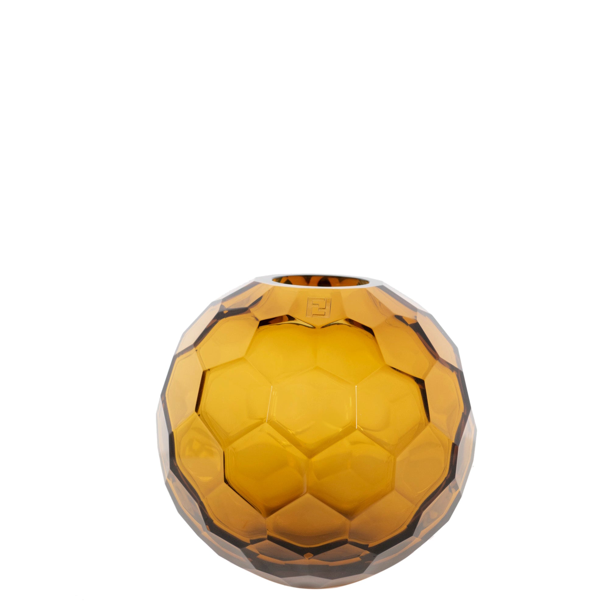 Vase géométrique en cristal - Bronze