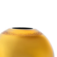 Vase en verre Murano motif Grec - Ambre