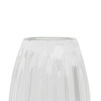 Vase en verre nervuré - Transparent