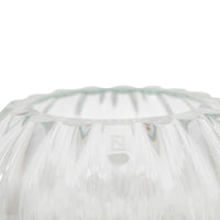 Vase rond en cristal stries - Transparent