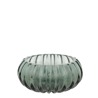 Vase en cristal à rainures - Vert