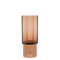 Vase en verre Murano géométrique - Brun Fumé
