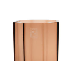 Vase en verre Murano géométrique - Brun Fumé