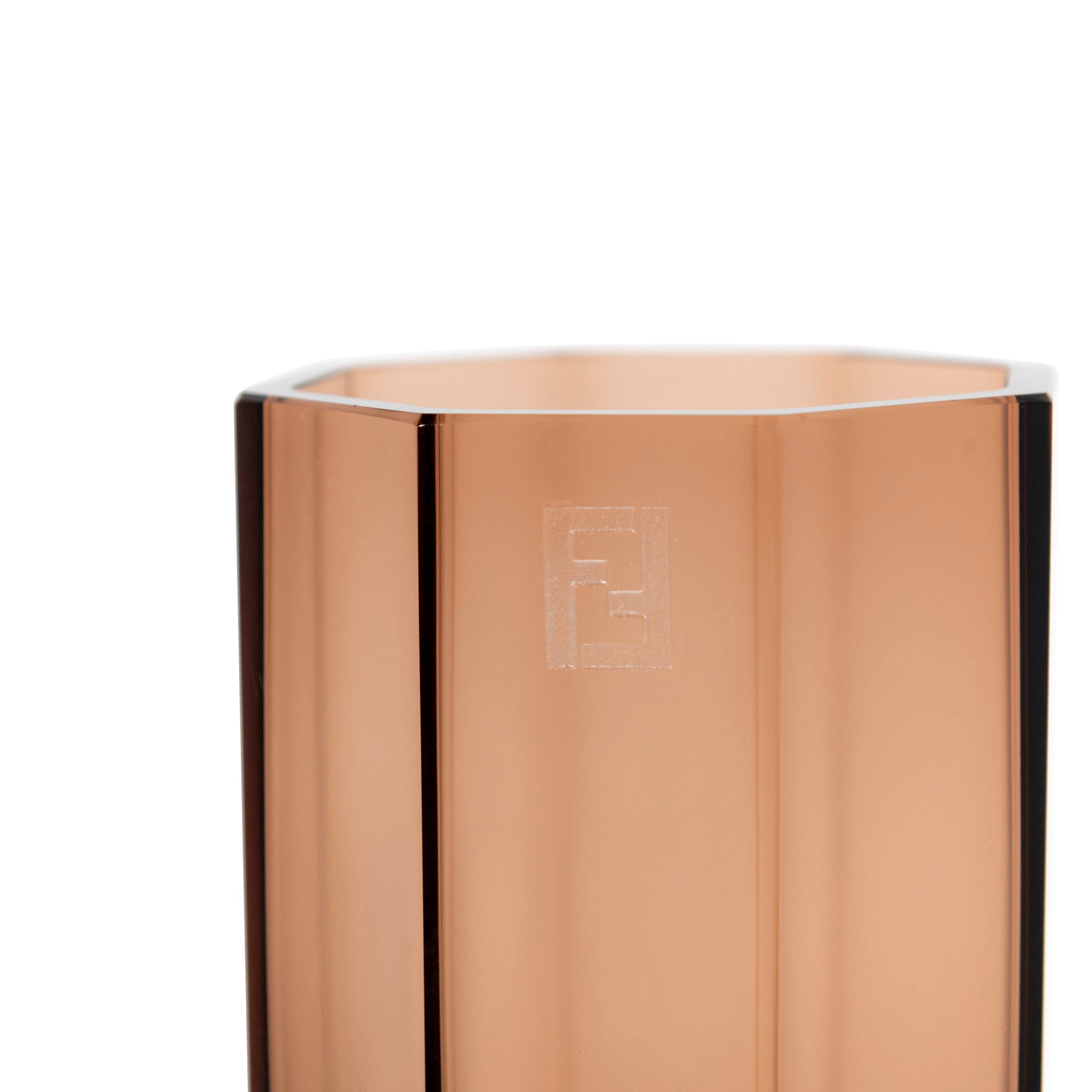 Vase en verre Murano géométrique - Brun Fumé