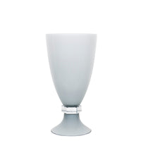 Vase goblet en cristal à pied - Gris