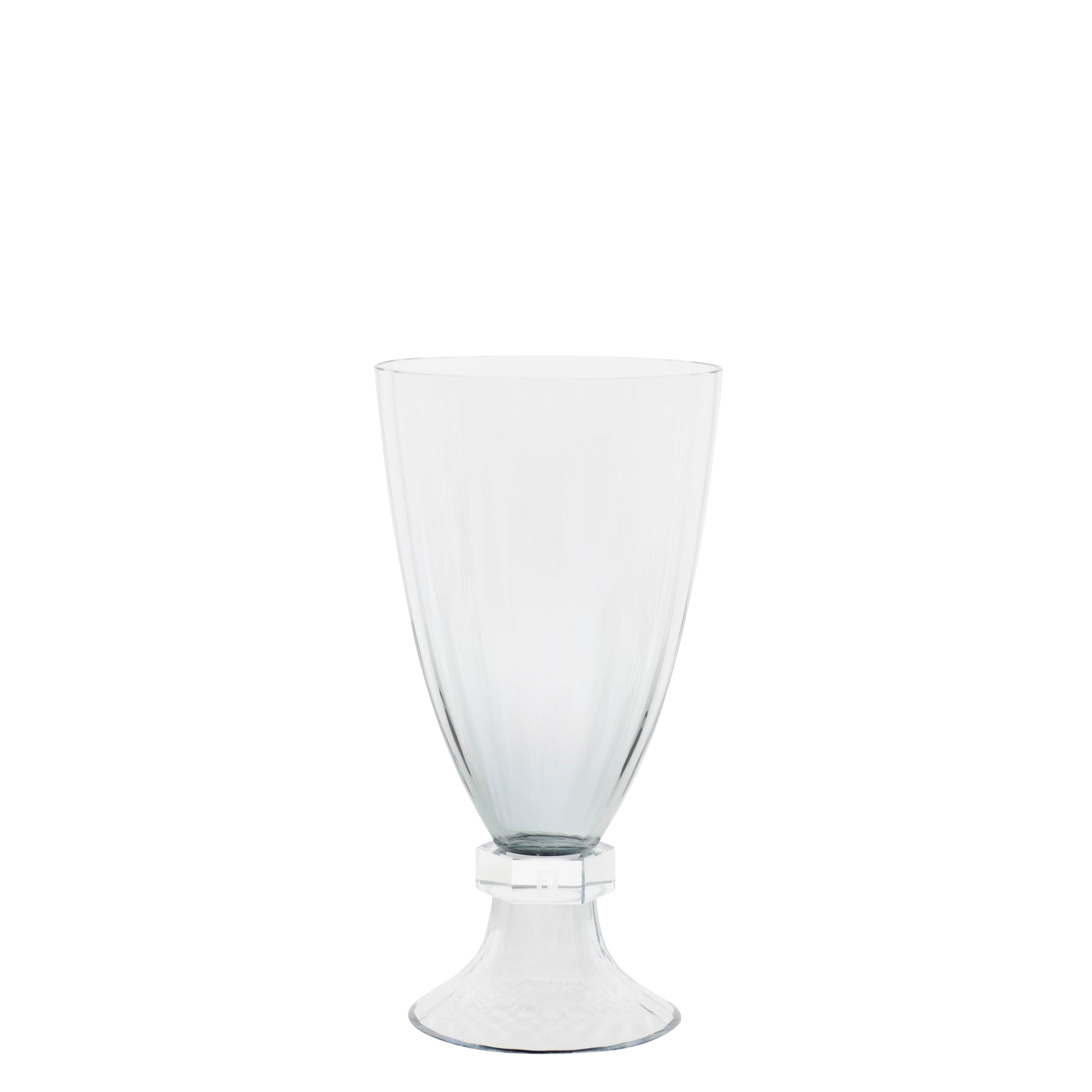 Vase en cristal à large base - Transparent