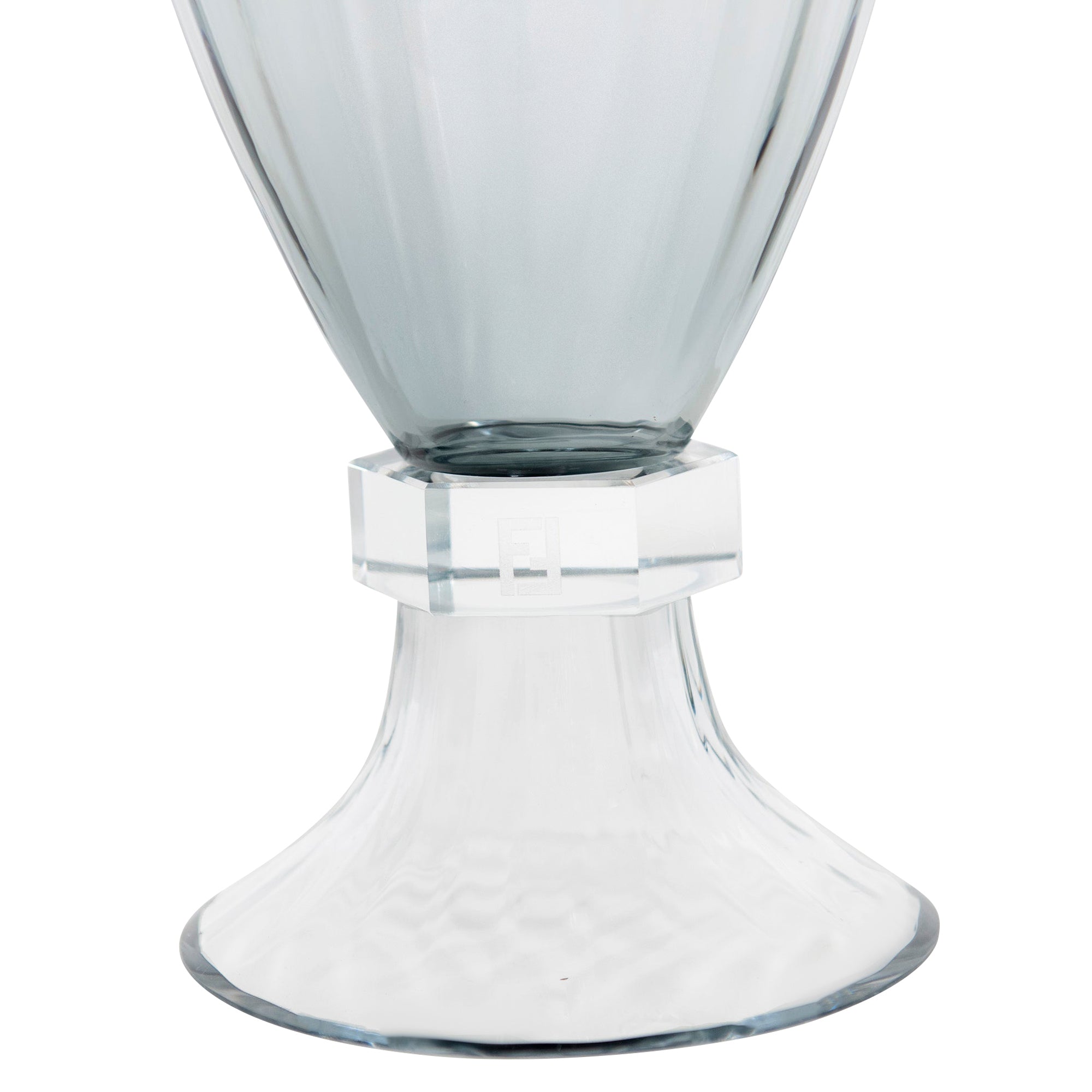 Vase en cristal à large base - Transparent