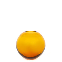 Vase rond et bas en cristal - Bronze