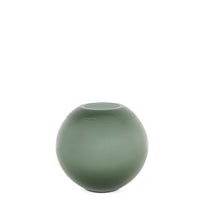 Vase rond en cristal à motif grec - Vert