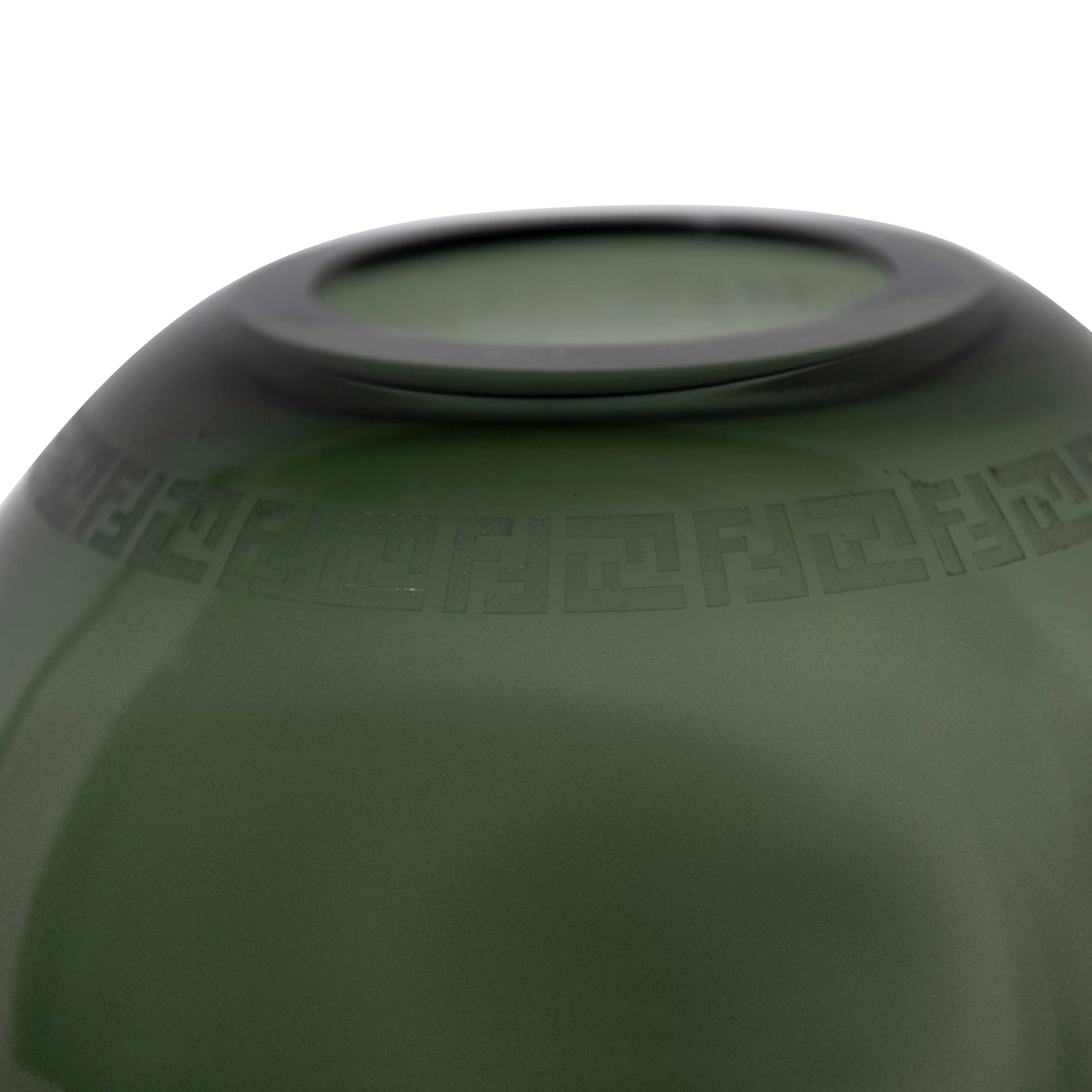 Vase en cristal texturé - Vert Foncé