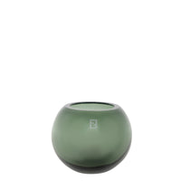 Vase en cristal à ouverture large - Vert Sauge
