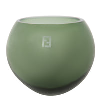 Vase rond en cristal - Vert