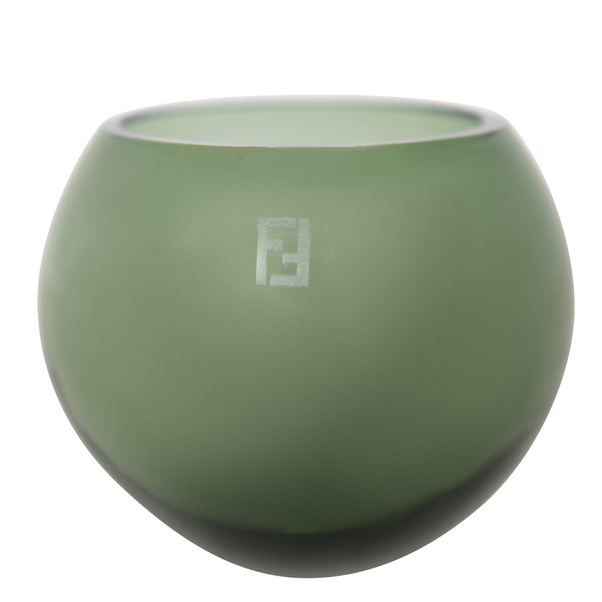 Vase rond en cristal - Vert
