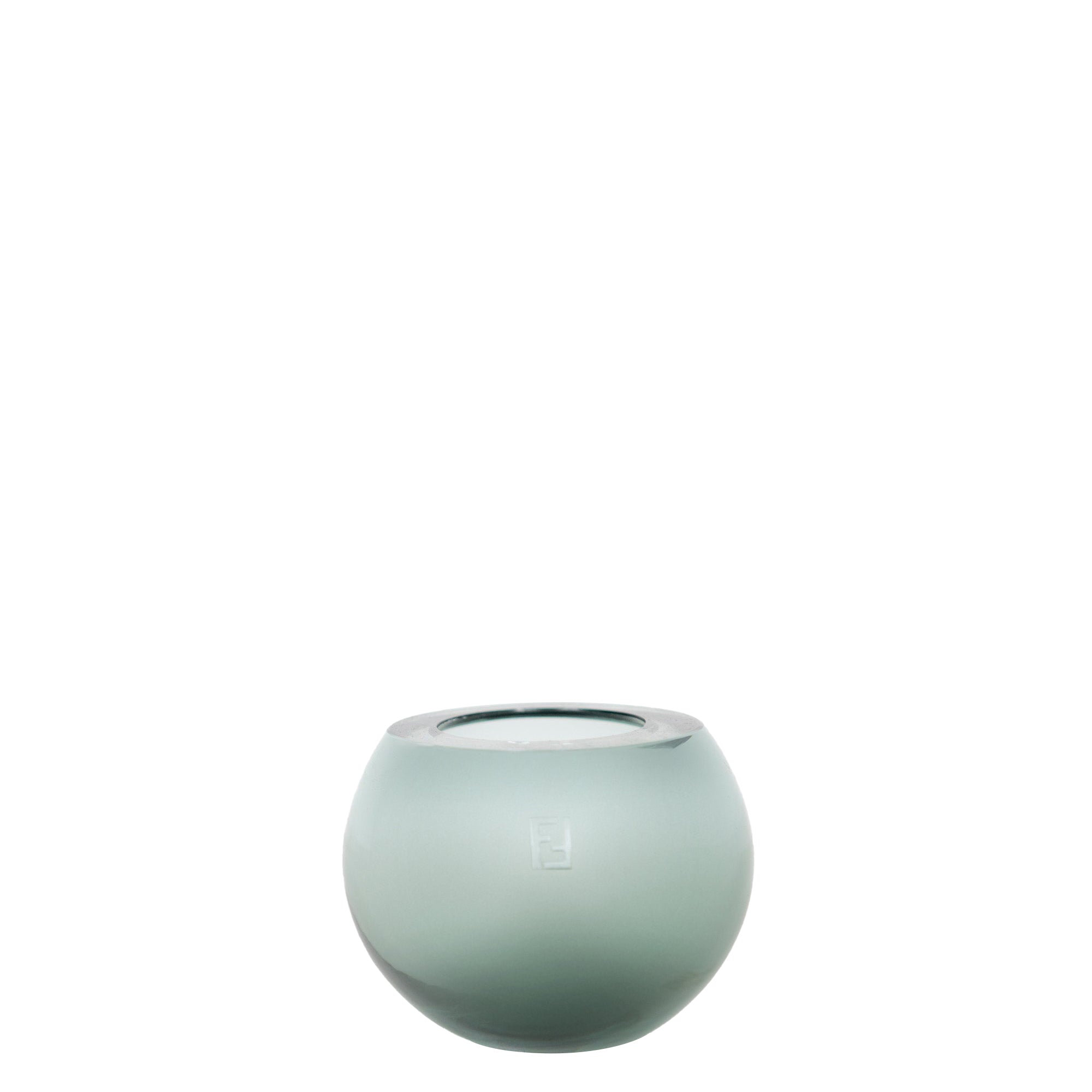 Vase rond en cristal - Vert