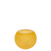 Vase rond en cristal à texture - Jaune Saphir