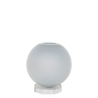 Vase rond mat sur base hexagonale - Blanc Opaque