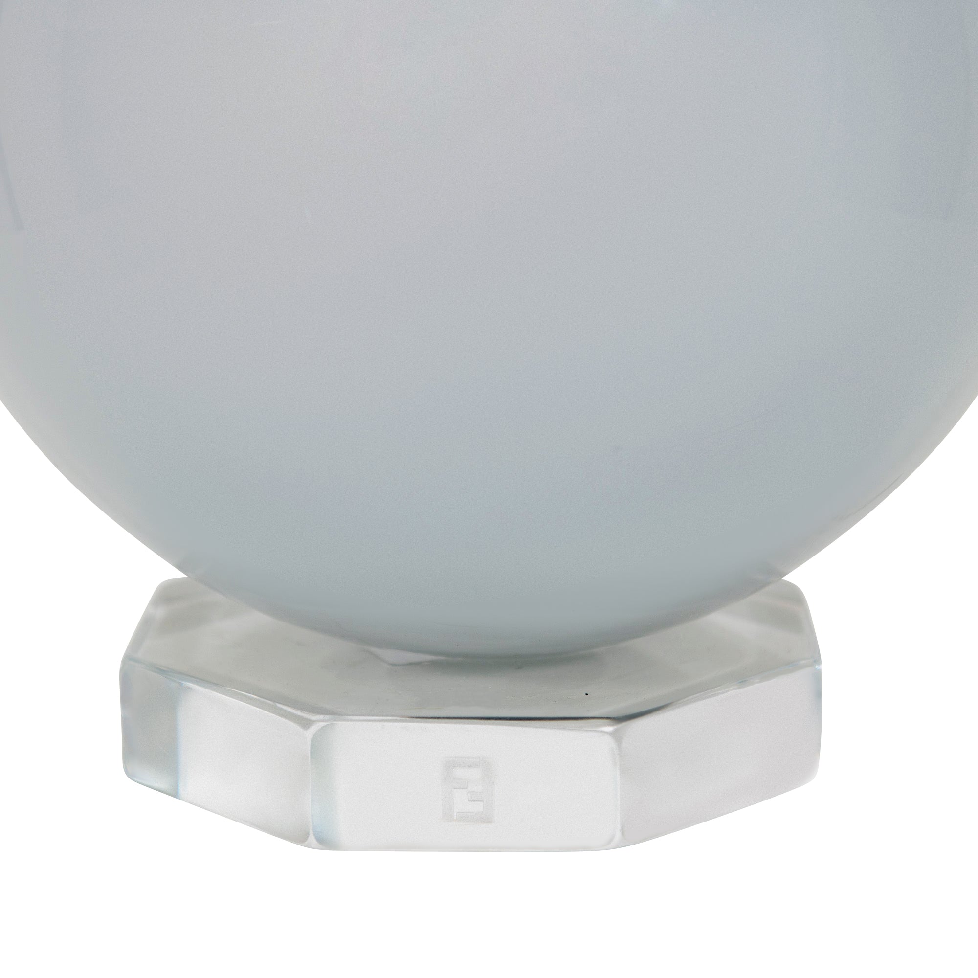 Vase rond mat sur base hexagonale - Blanc Opaque